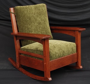 Large Rare Charles Stickley Rocker, signed.